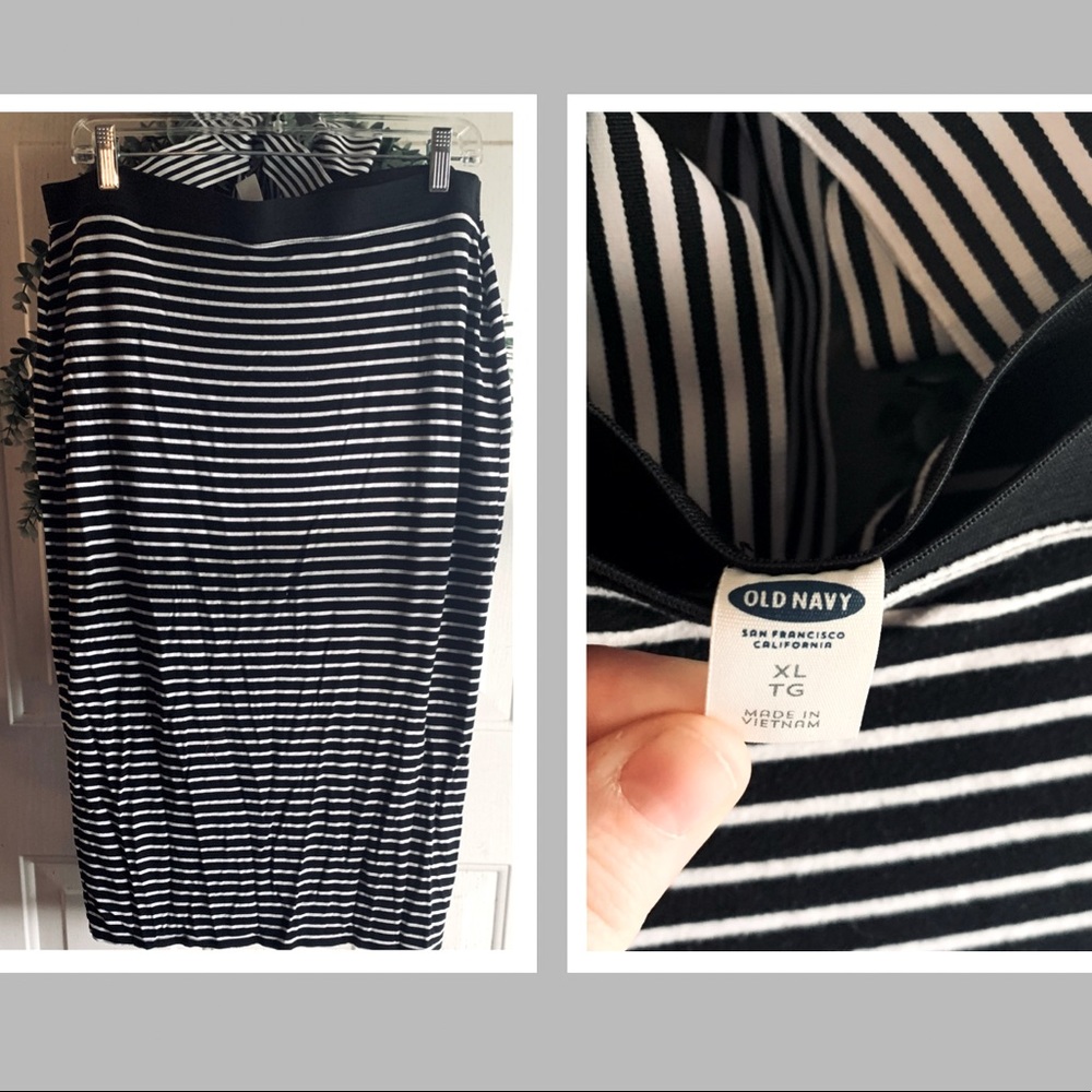 Old Navy Stripe Pencil Skirt
